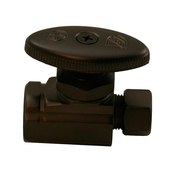 Jones Stephens Oil Rubbed Bronze Compression Straight Stop 1/2" FIP x 3/8" Comp. S4314RB